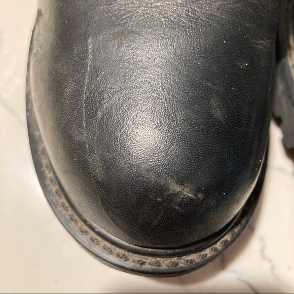 HARLEY DAVIDSON Sz 6 Moto Chunky Sole Thick Leather Zipper and Buckles Booties - Picture 2 of 16